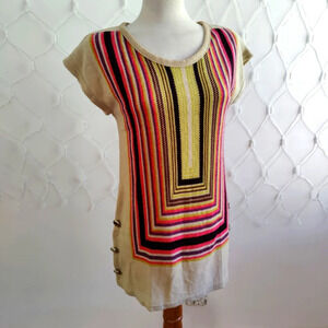 Gracia Mini-Dress | Multi-Colored Stripes / Size Small